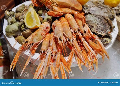 Plateau De Fruits De Mer Seafood Platter In France Stock Image Image