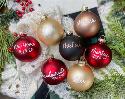 Personalized Christmas Ornament Custom Glass Ornament - Etsy