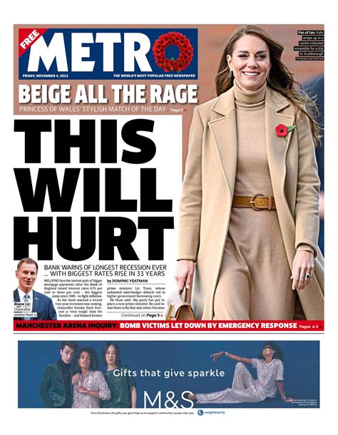 Metro Front Page 4th Of November 2022 Tomorrow S Papers Today