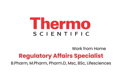 Thermo Fisher Scientific Hiring Regulatory Affairs Specialist