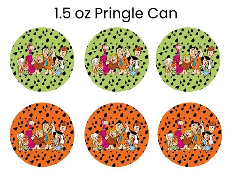 Yabba Dabba Doo Birthday Party Favor Pringles Template Instant