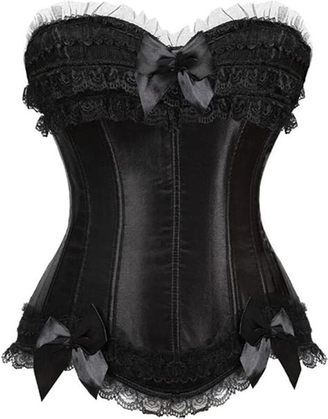 Ttci Rr Bustiers Corsets Corset Lace Bow Decorated With Satin Zipper