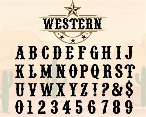 Western Font Svg Cowboy Font Svg Cowboy Western Font Rodeo Font Svg