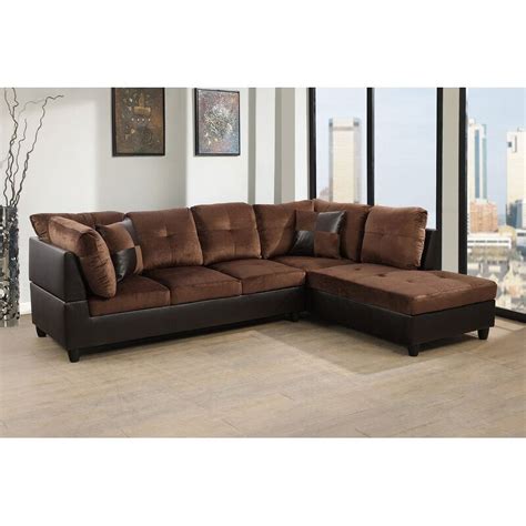 PonLiving 103 5 Wide Microfiber Corner Sofa Right Hand Facing