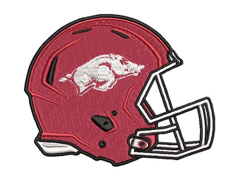 Razorback Football Helmet - 4 inch | JenRicho Creative