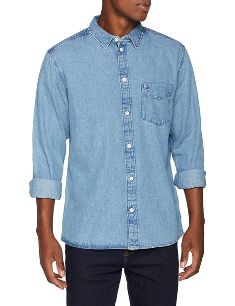 Tommy Hilfiger Clean Classic Regular Fit Denim Shirt In Blue For Men Lyst