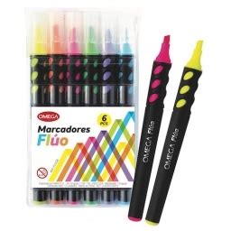 Marcador Resaltador Omega Fluo Pack X Papeleria