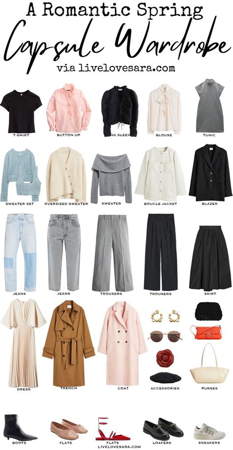 A Romantic Capsule Wardrobe For Spring Romantic Clothing Style