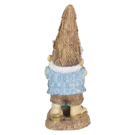 Exhart Good Time Beach Bum Gnome With A Box Of Seashells Garden Statue