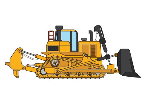 Vector illustration color children construction large bulldozer clipart 20044933 Vector Art at ...