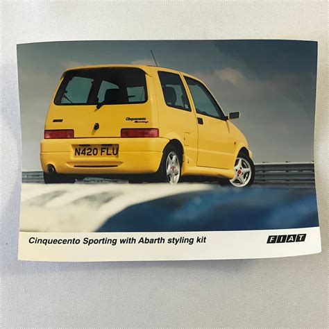 Fiat Cinquecento Sporting With Abarth Styling Kit Car Factory Etsy