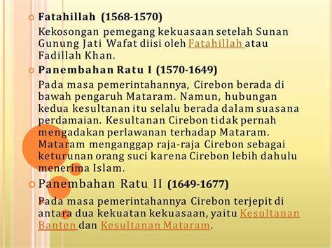 Sejarah Kerajaan Cirebon Dan Kerajaan Banten Disusun Oleh Kelompok 3