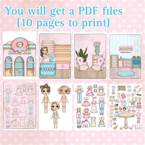 Printable Paper Doll Blythe With Clothes Digital Pdf Instant Download