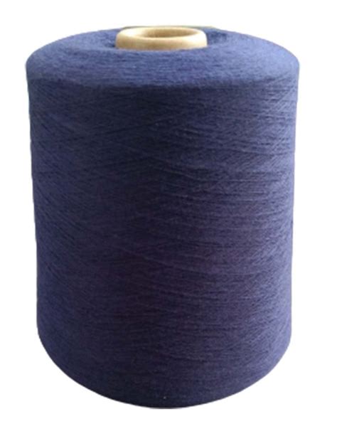 Ring Spun 1 Ply Navy Blue Polyester Cotton Yarn For Knitting Count