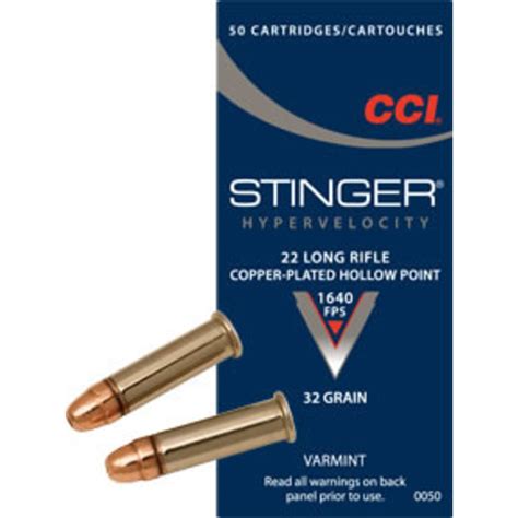 Cci Stinger Lr Gr Cphp Fps Rnds Backcountry Supplies