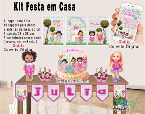 Kit Festa em Casa Baby Alive Frete Grátis no Elo7