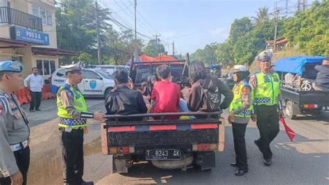 Polisi Ingatkan Kendaraan Bak Terbuka Dilarang Angkut Orang Termasuk