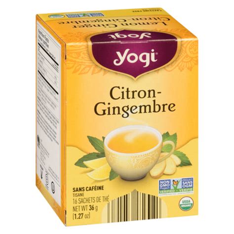 Yogi Herbal Tea Lemon Ginger 16 Tea Bags Voilà Online Groceries And Offers