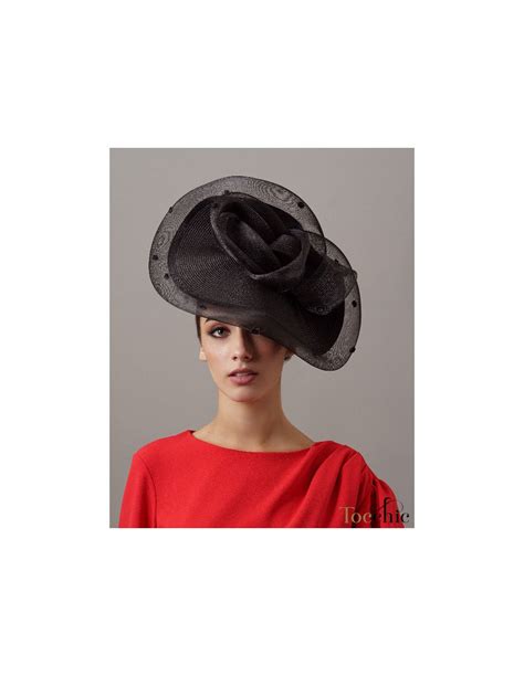 Elegante Tocado Negro Para Boda De Dia Sombreros Y Tocados Para Bodas