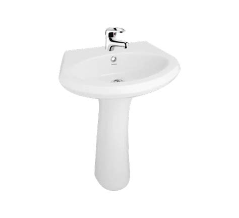 Ceramic Hindware Ariel Full Pedestal Wash Basin Star White At Best