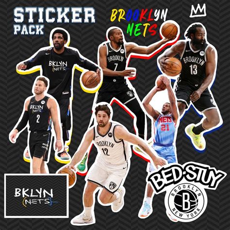 Brooklyn Nets Sticker Pack 7pc Glossy Vinyl Laptop Etsy Brooklyn