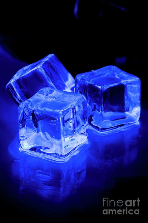 Blue ice cubes Photograph by Michelle Cyr | Pixels