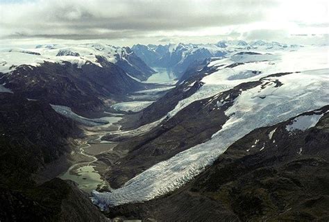 Glaciers Push Into A U Shaped Valley In Western Greenland Photo