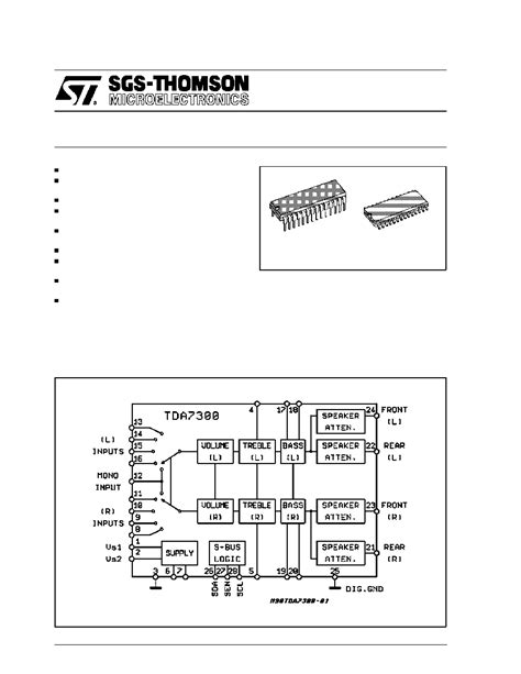 Tda Datasheet Pages Stmicroelectronics Digital Controlled