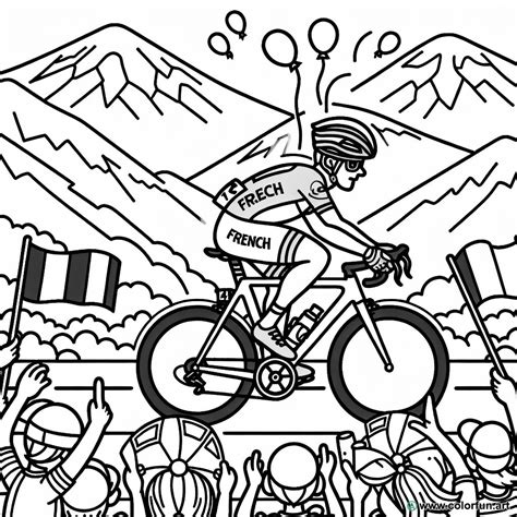 Coloriage du cycliste du Tour de France à Télécharger ou à Imprimer