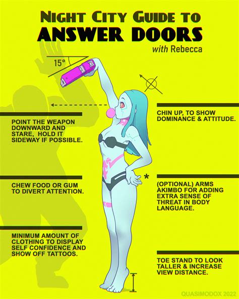 The Cyberpunk Guide To Answer Doors With Rebecca Of Edgerunners Cyberpunk Edgerunners Know