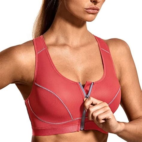 Syrokan High Impact Front Closure Racerback Full Support Wirefree Sports Bra 세이브돈savdon