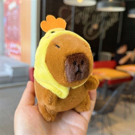 Haneso Móc Khoá Gấu Bông Chuột Capybara Hồng Chuột Lang Nước Siêu Hot