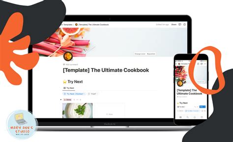 The Ultimate Cookbook Template For Notion