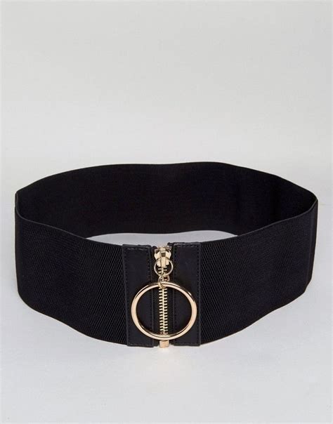 Asos Curve Wide Elastic Waist Belt Black Belts For Women Waist