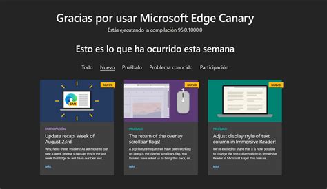 Cómo activar el nuevo diseño en la barra de desplazamiento en Edge al