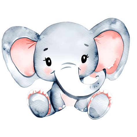 Watercolor Boho Baby Elephant Creative Fabrica