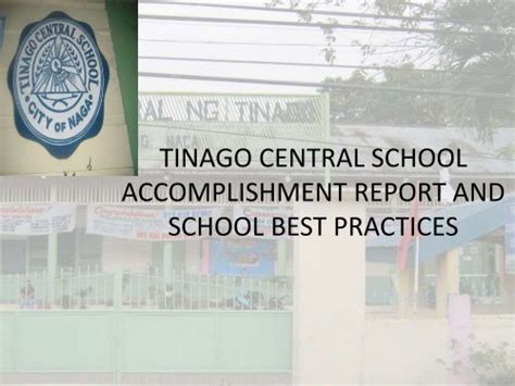 Tinago Central School Accomplishment Report And Deped Naga City