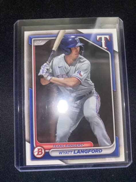 Bowman Baseball Wyatt Langford Bp Texas Rangers Eur