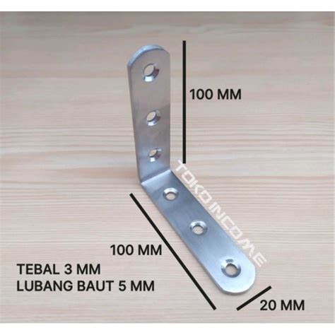 Jual Siku L X X Mm Tebal Mm Stainless Steel Kuat Penyangga