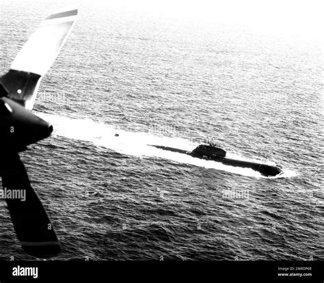 A Starboard View Of A Soviet Charlie I Class Nuclear Powered Missile Submarine Underway