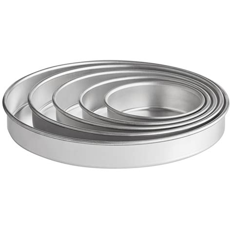 Choice 2 Deep Round Straight Sided Aluminum Cake Pan Set 6 8 10