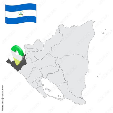 Vektorová grafika Location of Chinandega Department on map Nicaragua