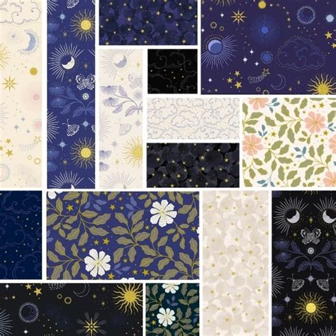 Celestial Full Collection Fat Quarter Pack 15pcs Lewis Irene