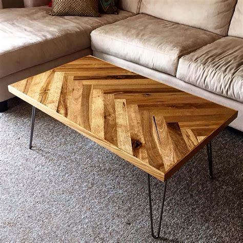 Custom Made Herringbone Coffee Table By A M Abbott Designs CustomMade