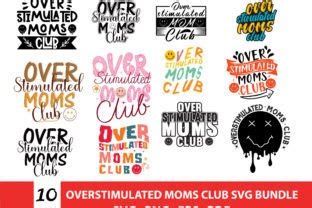 Overstimulated Moms Club SVG Bundle Graphic By DigiGrove Creative Fabrica