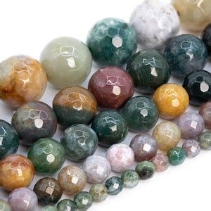 Indian Agate Beads Grade Aaa Genuine Natural Gemstone Micro Etsy