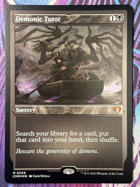 Demonic Tutor 509 Cmm Etched Foil Bootleg Mage