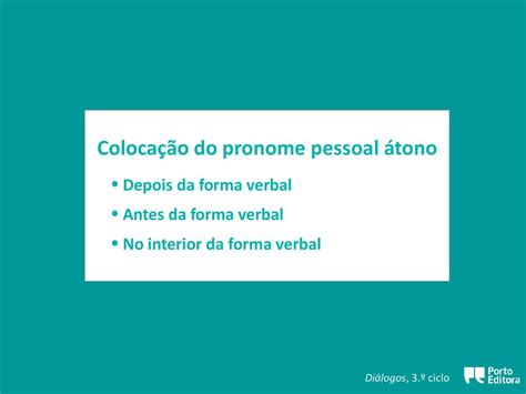 Colocação do pronome pessoal átono ppt carregar