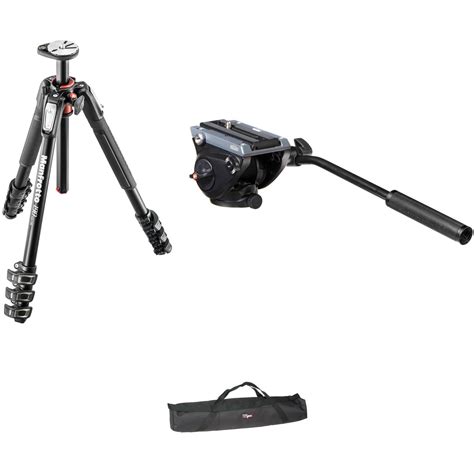 Manfrotto Mvh Ah Flat Base Fluid Head Mt Xpro Tripod Legs