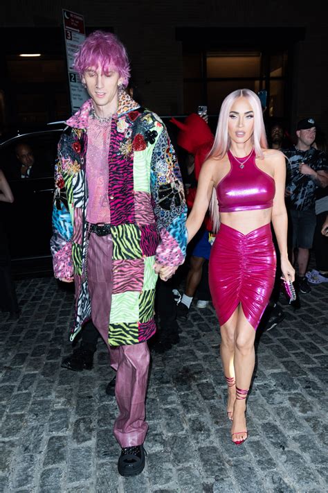 Dressed In All Pink Megan Fox And Machine Gun Kelly Challenge Barbie